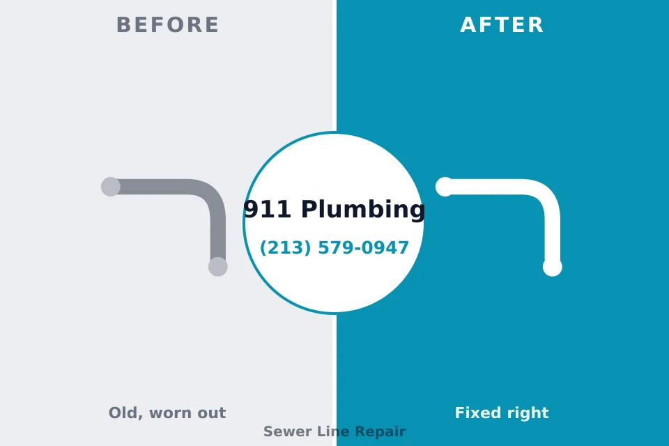 Before and after: plumbing repair McComb, OH
